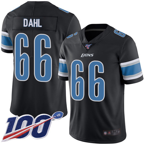 Detroit Lions Limited Black Men Joe Dahl Jersey NFL Football 66 100th Season Rush Vapor Untouchable